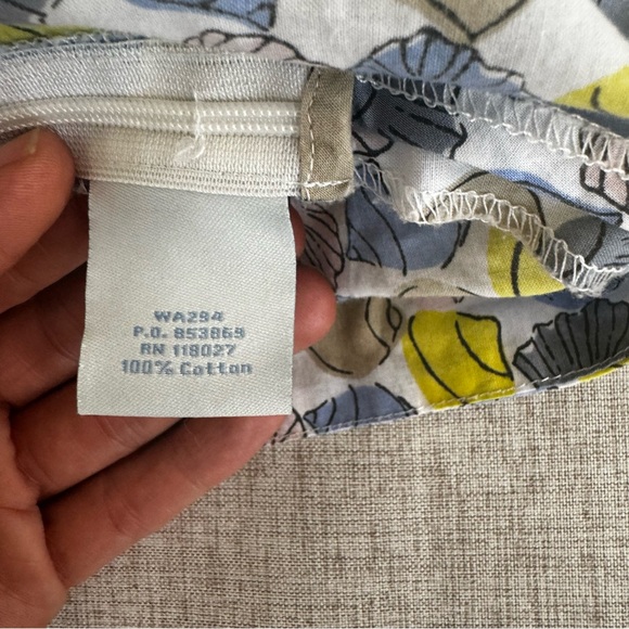 Boden Seashell graphic 100% cotton lightweight Print Tank Top Blouse 8 M Medium - Picture 11 of 12